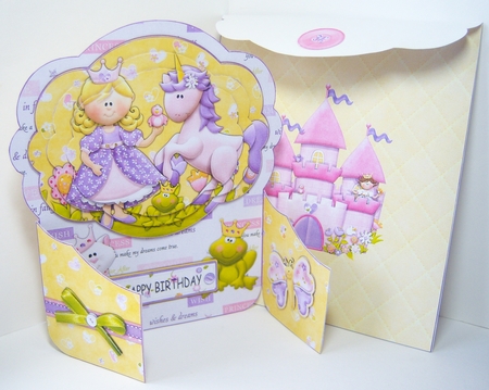 Gate fold Pyramage Card princess unicorn by Katie Silver