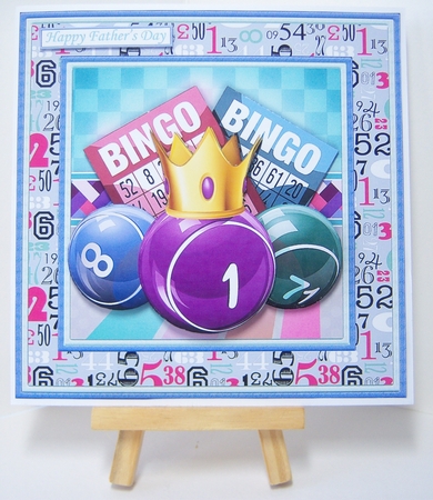 BINGO QUEEN OR KING 7.5 Decoupage & Insert Mini Kit by Katie Silver