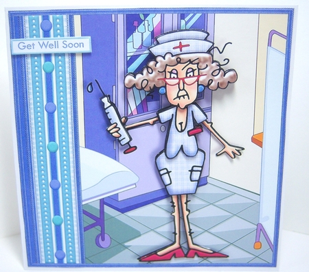 TRUST ME I SAW THIS ON YOU TUBE 7.5 Get Well Decoupage & Insert Mini Kit by Katie Silver