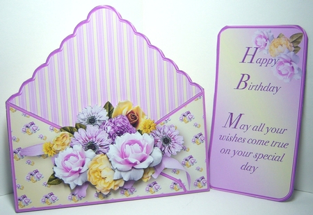 Summer Flowers - Stand-up Envelope Card Mini Kit by Katie Silver