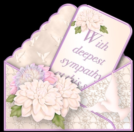 Sympathy Flowers - Stand-up Envelope Card Mini Kit by Katie Silver