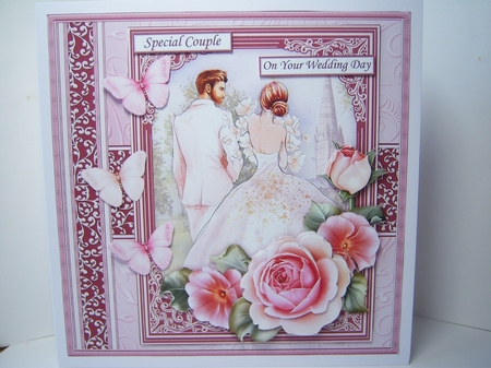 WEDDING DAY BRIDE & GROOM 7.5 Decoupage & Insert Bumper Kit  by Katie Silver