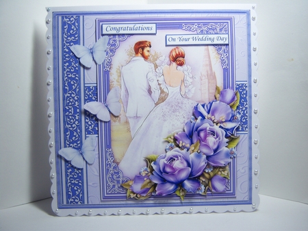 WEDDING DAY BRIDE & GROOM 7.5 Decoupage & Insert Bumper Kit  by Katie Silver