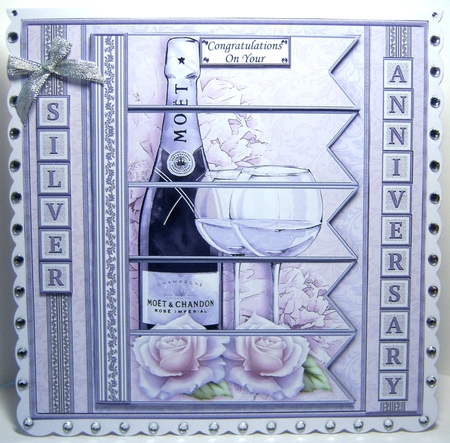 CHAMPAGNE 7.5 Alphabet Sapphire Wedding Anniversary Alphabet & Age Card Kit  by Katie Silver