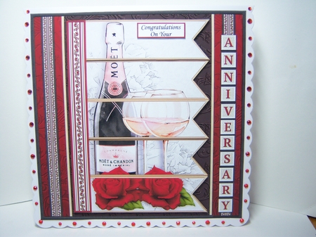 CHAMPAGNE 7.5 Alphabet Ruby Wedding Anniversary Alphabet & Age Card Kit  by Katie Silver