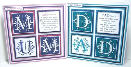 FAMILY DEFINITION SQUARES Humorous 7.5 Quick Layer Cards Bumper Kit by Katie Silver