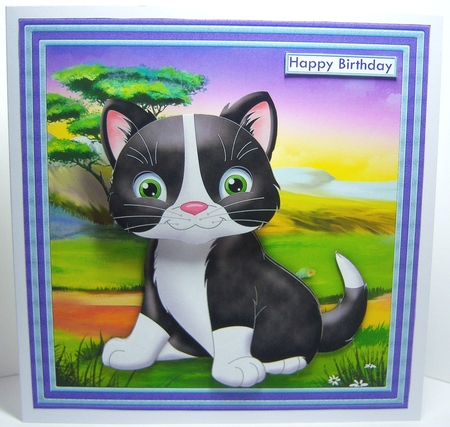 WOBBLY HEAD ANIMAL CARDS 7.5 Decoupage, Ages & Inserts Bumper Kit Set 2 by Katie Silver