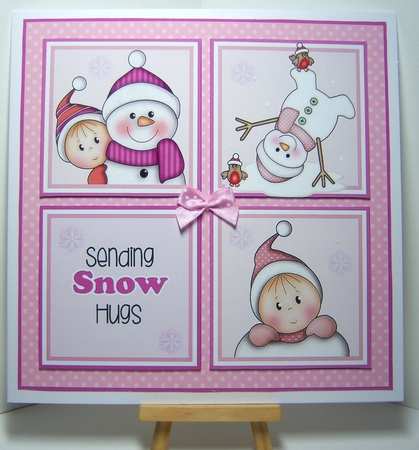 Baby Girl 1st Christmas Squares Mini Kit by Katie Silver
