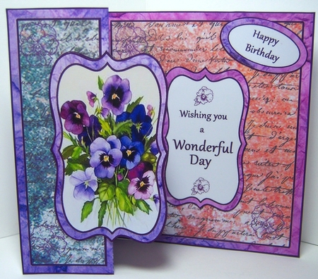 FB Blue Pansies BD by Katie Silver