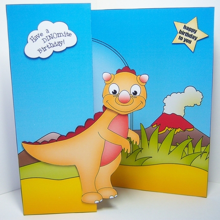 3D Shaped No-Hole Fold Back Mini Kit -  Cute Little Dinosaur Longfang by Katie Silver