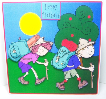 Hike And Be Happy - Decoupage by Katie Silver
