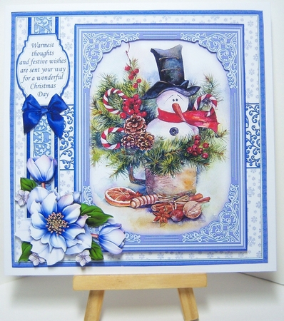 BLUE CHRISTMAS 7.8 Quick Layer Cards or Decoupage Bumper Kit by Katie Silver