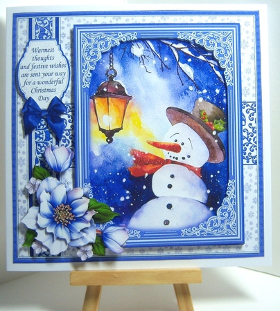 BLUE CHRISTMAS 7.8 Quick Layer Cards or Decoupage Bumper Kit by Katie Silver