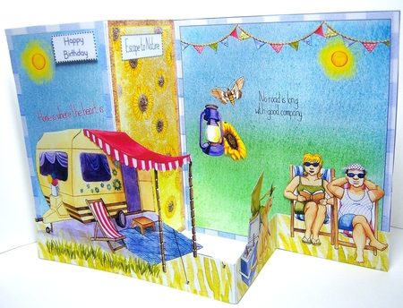Z Fold Caravaning including Template by Katie Silver