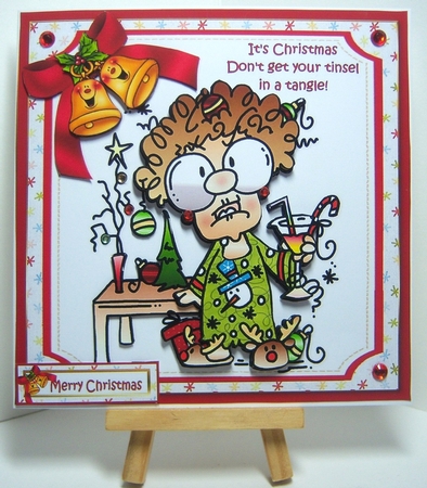 8x8 Gertrude gets her tinsel in a tangle mini kit by Katie Silver