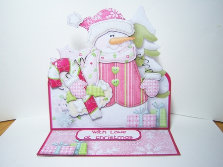 Presents from Snowman - Easel Card Mini Kit by Katie Silver