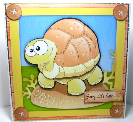 Sorry Its Late Turtle Birthday 8x8 Mini Kit by Katie Silver