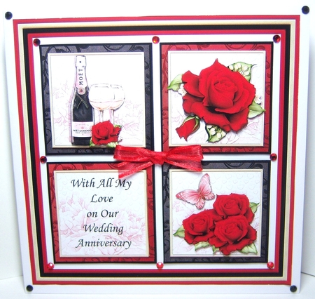 ANNIVERSARY ROSE SQUARES  7.5 Quick Layer Card & Insert Mini Kit by Katie Silver