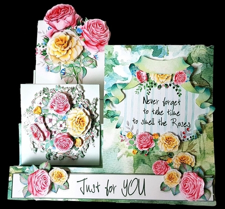 In The Garden Side Step Card by Katie Silver