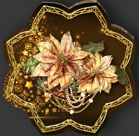 Christmas Bling - Petal Shaped Card Mini Kit by Katie Silver