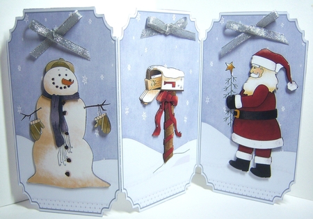 Christmas people trifold by Katie Silver