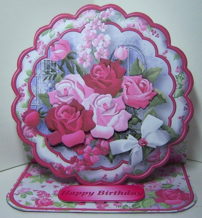 A Bouquet of Roses - Framed Easel Card Mini Kit by Katie Silver