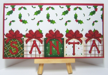 Santas Gifts Christmas Money/Gift/Voucher Wallet/Pocket or Envelope by Katie Silver