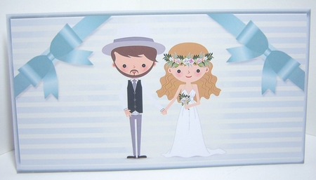 Bride & Groom Wallet - Pocket for Gift Vouchers or Money by Katie Silver