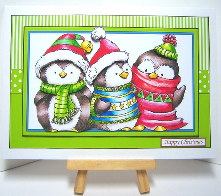 Penguin Trio (Green/Blue) by Katie Silver