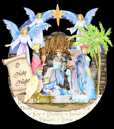 O Holy Night Rock the Shelf Card & Gift Bag Kit by Katie Silver