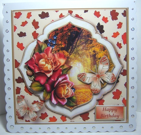 Autumn Roses Stacked Layers Card Mini Kit by Katie Silver