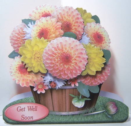 Dahlias - Flower Barrel Card Mini Kit by Katie Silver