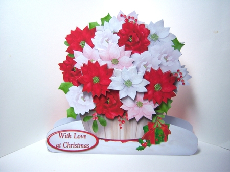 Christmas Posy - Flower Barrel Card Mini Kit by Katie Silver