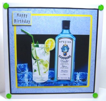Special Gin - Decoupage by Katie Silver