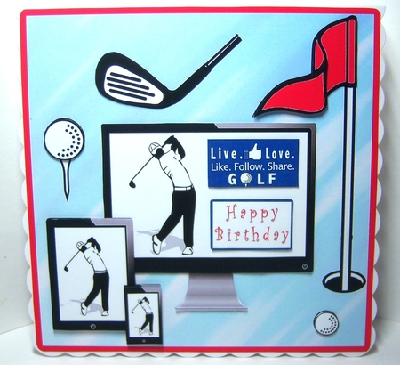 Live Love Golf - Decoupage by Katie Silver