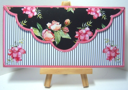 Black & Floral Voucher/Money/Gift Certificate, Pocket/Wallet/Envelope by Katie Silver