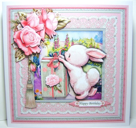GIFT FROM BUNNY 7.5 Decoupage & Insert Mini Kit by Katie Silver