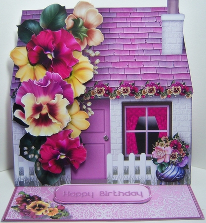 Pansies - Cottage Easel Card Mini Kit by Katie Silver