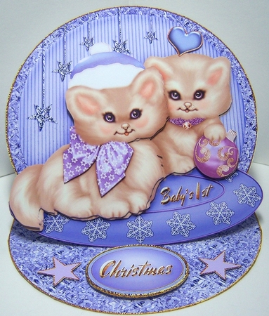 Babys 1st Christmas Card Kit-Two by Katie Silver