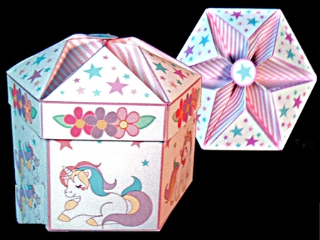 Fancy top box Unicorns by Katie Silver