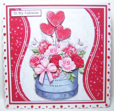 ROMANTIC BOUQUET 7.5 Decoupage & Insert Various Occasions by Katie Silver