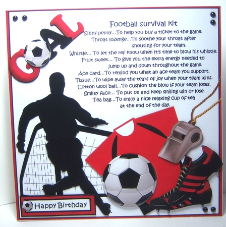 8x8 football survival kit mini kit by Katie Silver