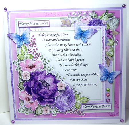 A PERFECT TIME Lilac 7.5 Decoupage & Insert Mini Kit Various Occasions by Katie Silver