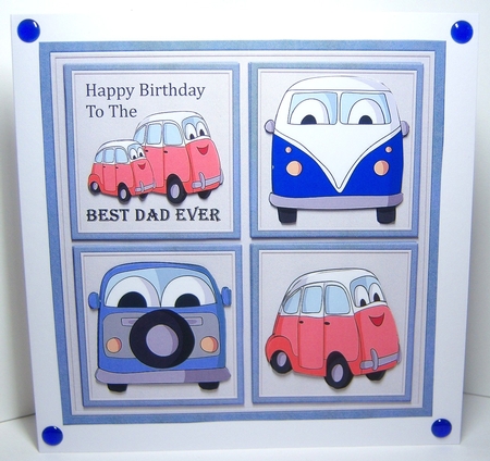 Car Characters Dad Birthday Mini Kit by Katie Silver