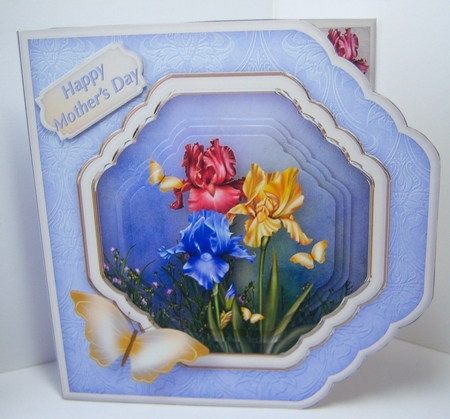 Summer Irises - Cut Corners Card Mini Kit by Katie Silver