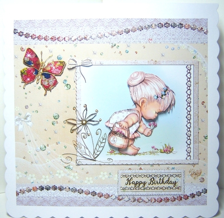Little Lady Picking Flowers Mini Kit by Katie Silver