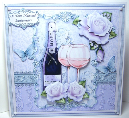 CHAMPAGNE CELEBRATIONS DIAMOND 7.8 Decoupage & Insert Kit by Katie Silver