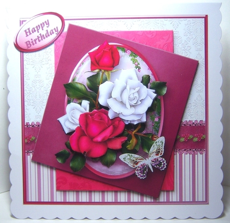 Beautiful Roses - Layered Card Mini Kit by Katie Silver