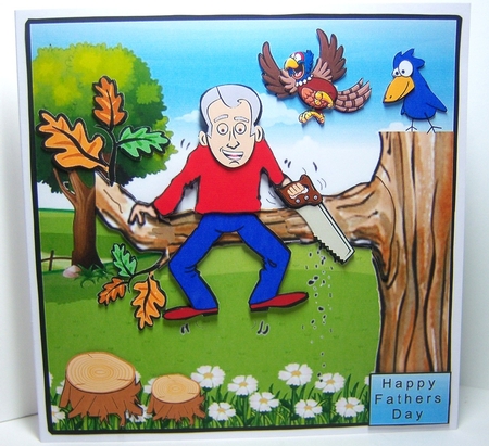 Tree Feller - Decoupage by Katie Silver