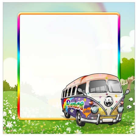 Camper Van Hippy 8x8 Insert by Katie Silver